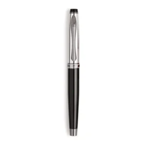 LEGEND Leaf Black Roller Pen (metal) with German Roller Refill (gel ink)
